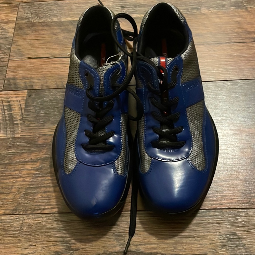 Prada sneakers low top men patted leather